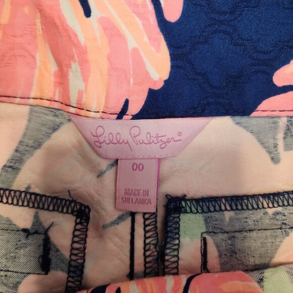 Lilly Pulitzer Flamingo shorts sz 00 summer beach - Picture 3 of 8